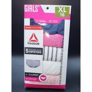 Reebok Girls Seamless Boyshorts Panties Underwear 5 pack Size XL (16) G